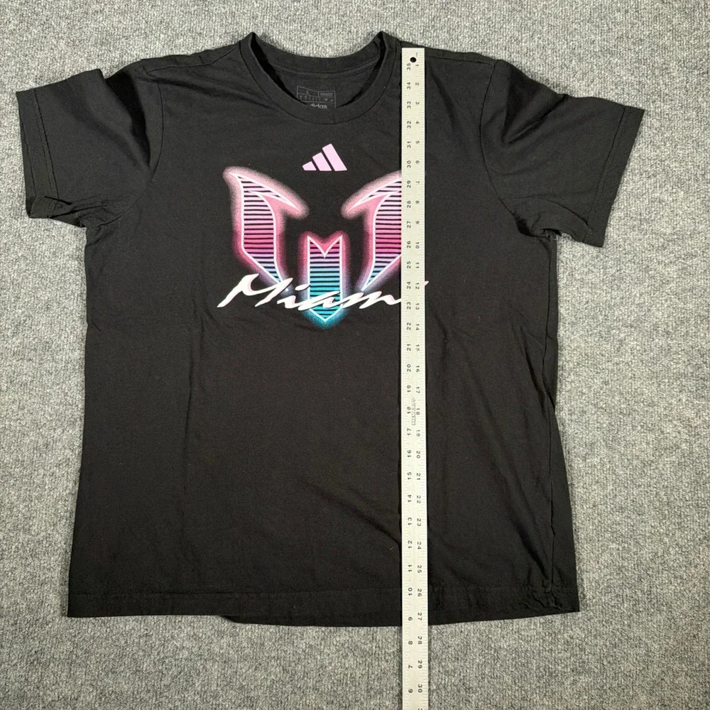 Adidas Messi Inter Miami T-Shirt Mens Large‎ Black Graphic Tee